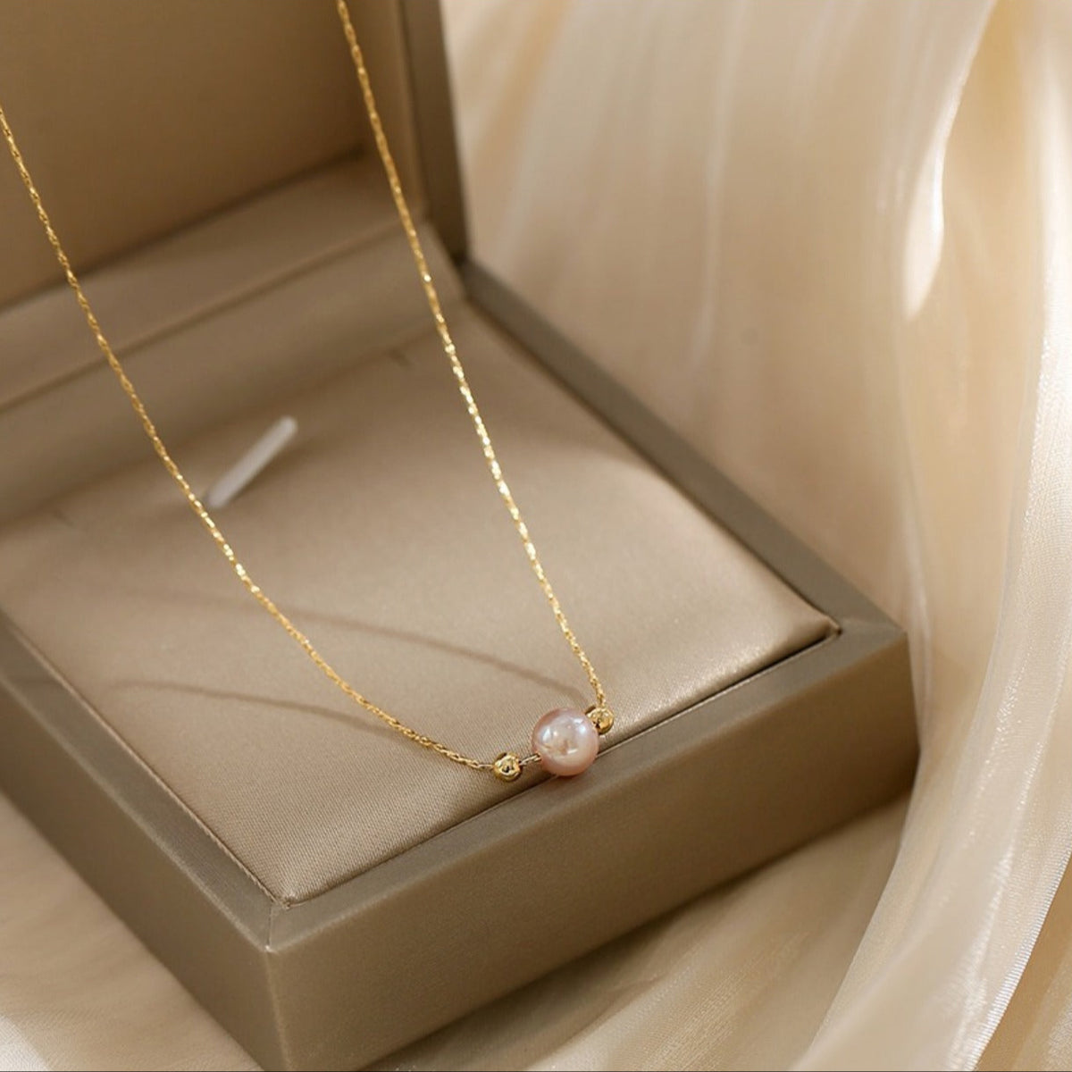 925 Sterling Silver Natural Freshwater Pearl Necklace Pendant Choker