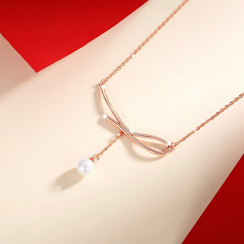 925 Sterling Silver Natural Freshwater Pearl Necklace