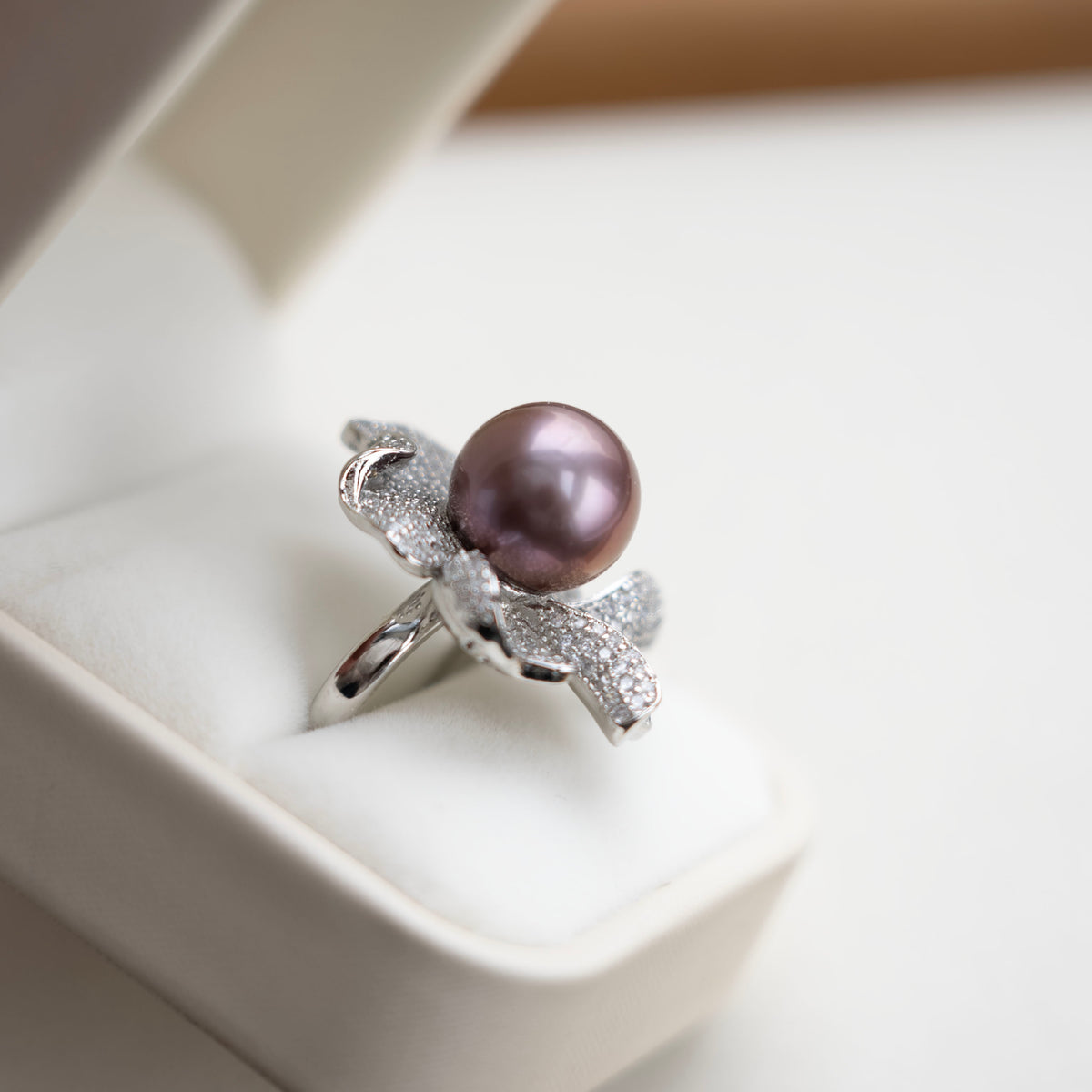 Handmade DIY Pearl Jewelry Blueberry Edison Pearl Ring