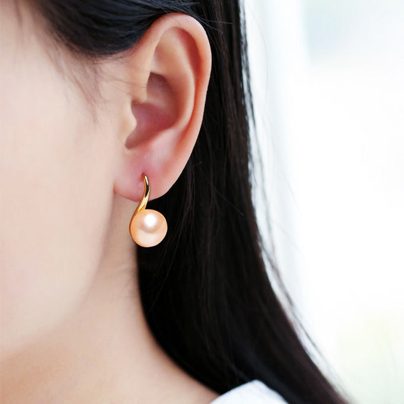 Natural Freshwater Pearl Pure Silver Earrings