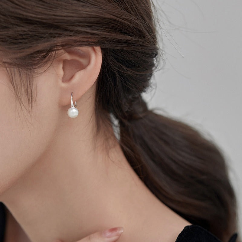 Natural Freshwater Pearl Pure Silver Earrings