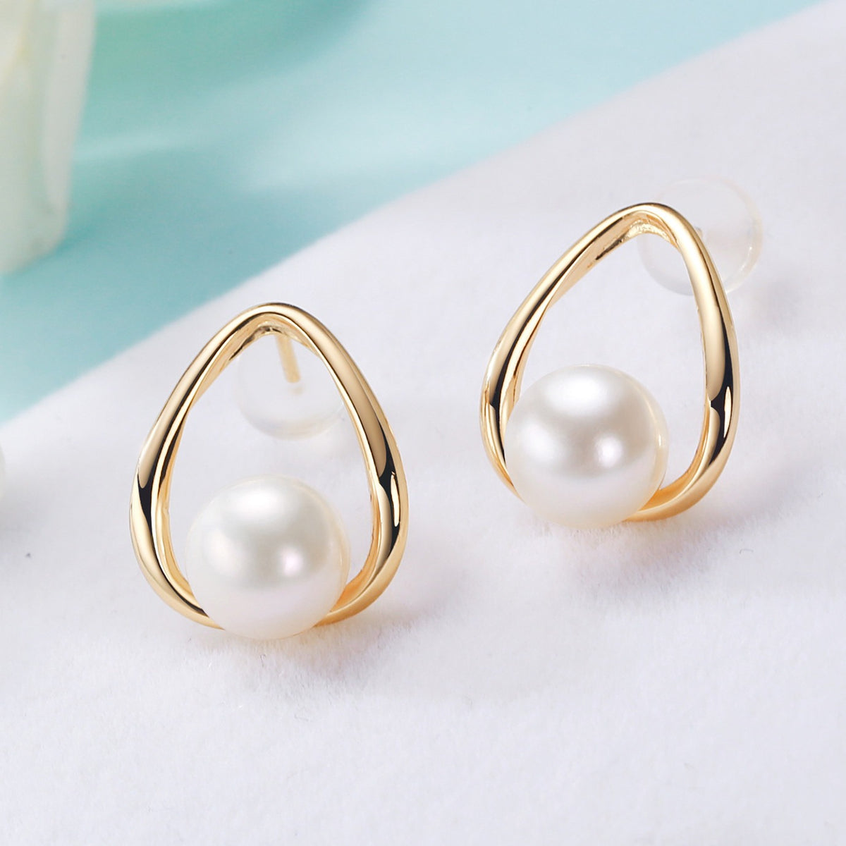 925 Sterling Silver Natural Freshwater Pearl Earrings