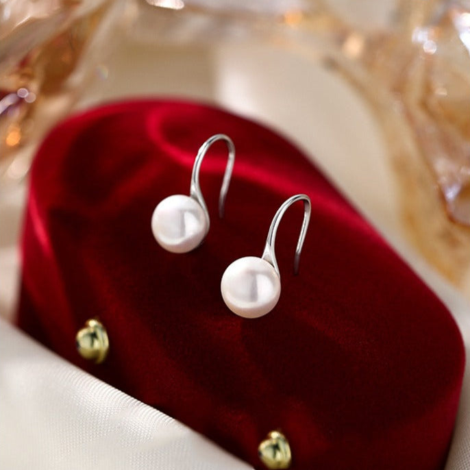 Natural Freshwater Pearl Pure Silver Earrings