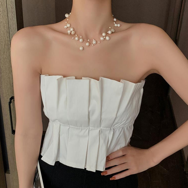 18K Gold Full of Stars Natural Freshwater Pearl Necklace Sweater Chain Collarbone Chain