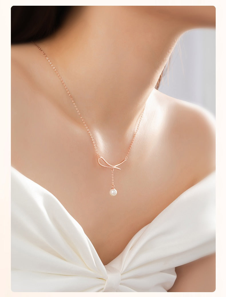 925 Sterling Silver Natural Freshwater Pearl Necklace