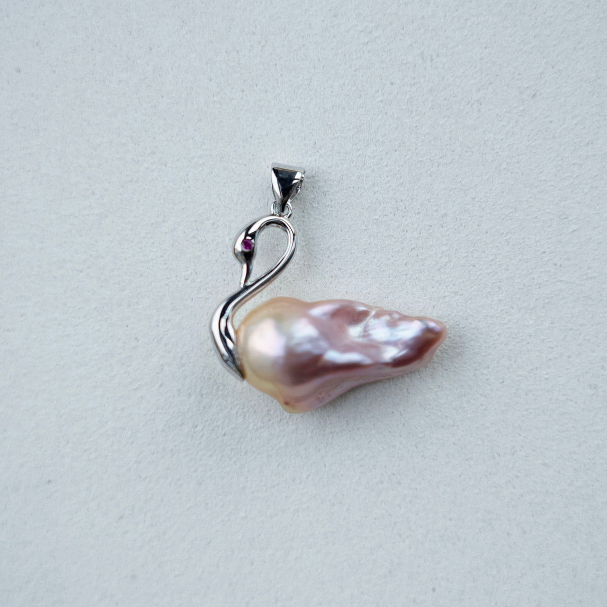 Handmade DIY Pearl Jewelry Swan Shape Baroque Pearl Pendant